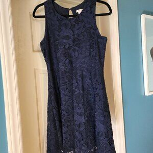 Short Navy Lace Dress Xhilaration Key Hole Back